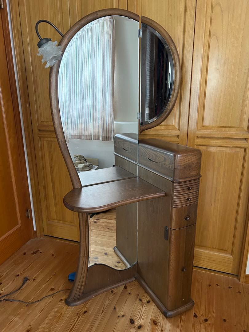 木製アンティークドレッサー・鏡台