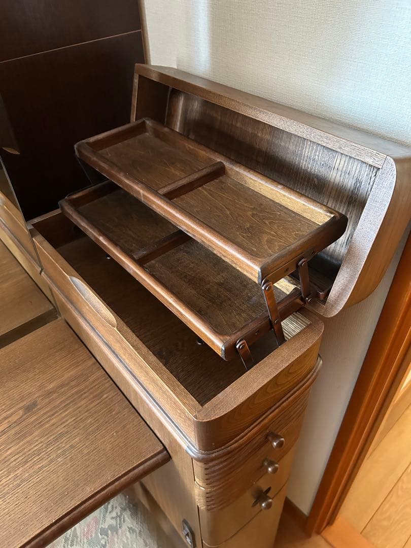 木製アンティークドレッサー・鏡台