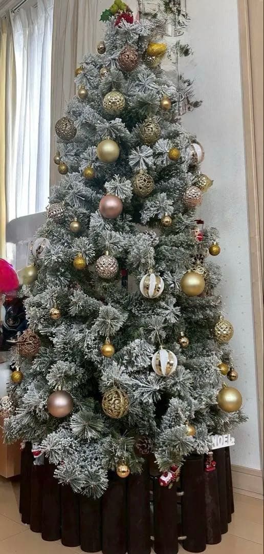 studio CLIP スノークリスマスツリー 150cm 松ぼっくりつき