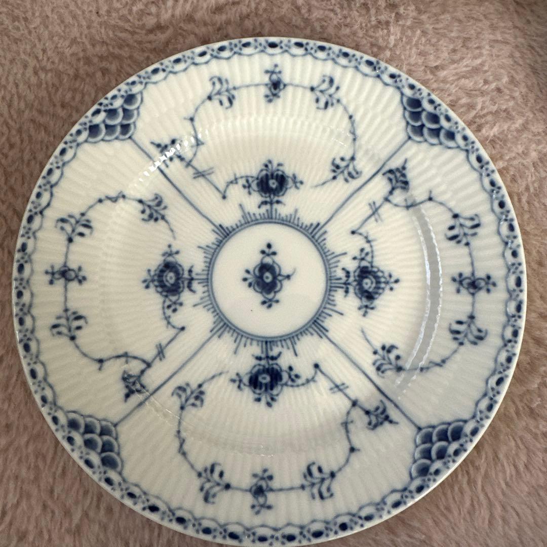 ロイヤルコペンハーゲン ブルーフルーテッド ハーフレース 19cm 3枚セット