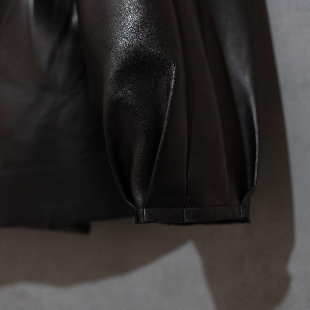 Maison Margiela 20AW Aライン フェイクレザージャケット 黒