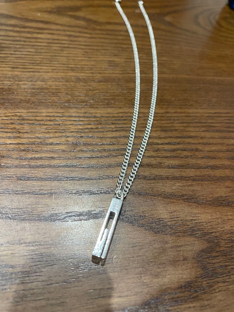 GUCCI シルバーダブルチェーンネックレス