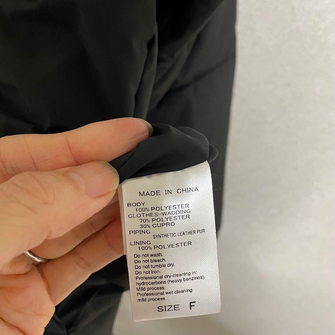 アダムエロペ　美品　テントシルエット　ダウンライク　中綿ジャケット　ブラック　黒