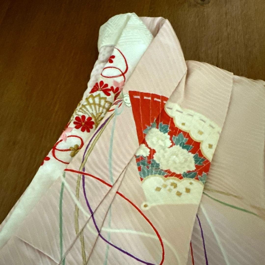 七五三　女の子　作家物　落款入り７歳　祝着　四つ身　逸品　長襦袢付き