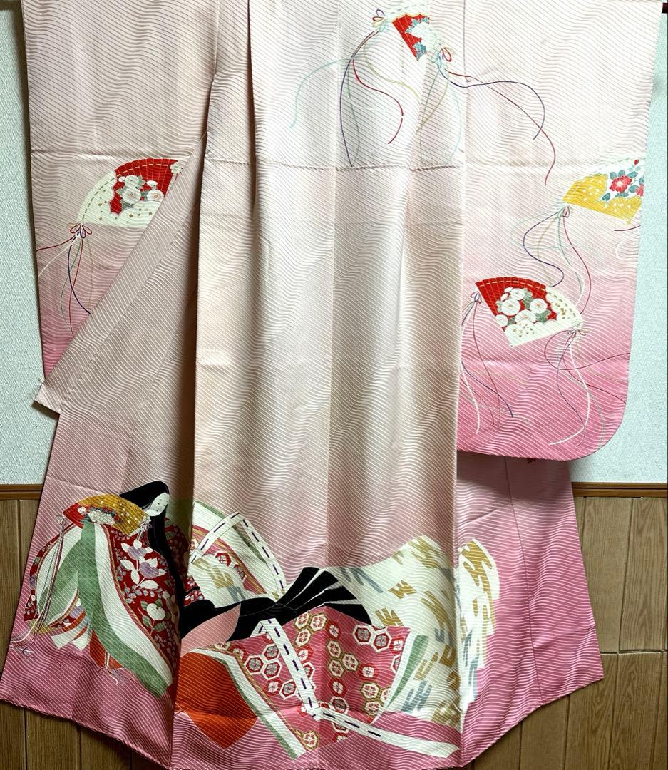 七五三　女の子　作家物　落款入り７歳　祝着　四つ身　逸品　長襦袢付き