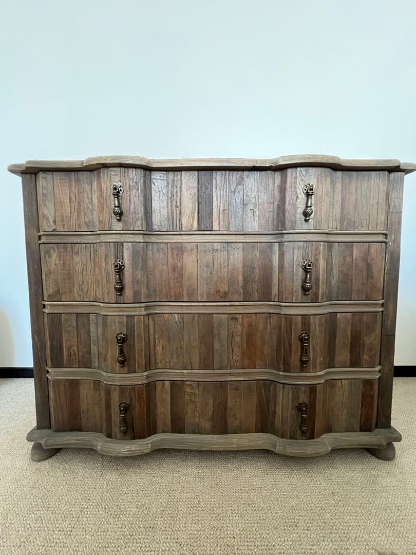 O*t様 アンティーク風5段引き出しチェスト