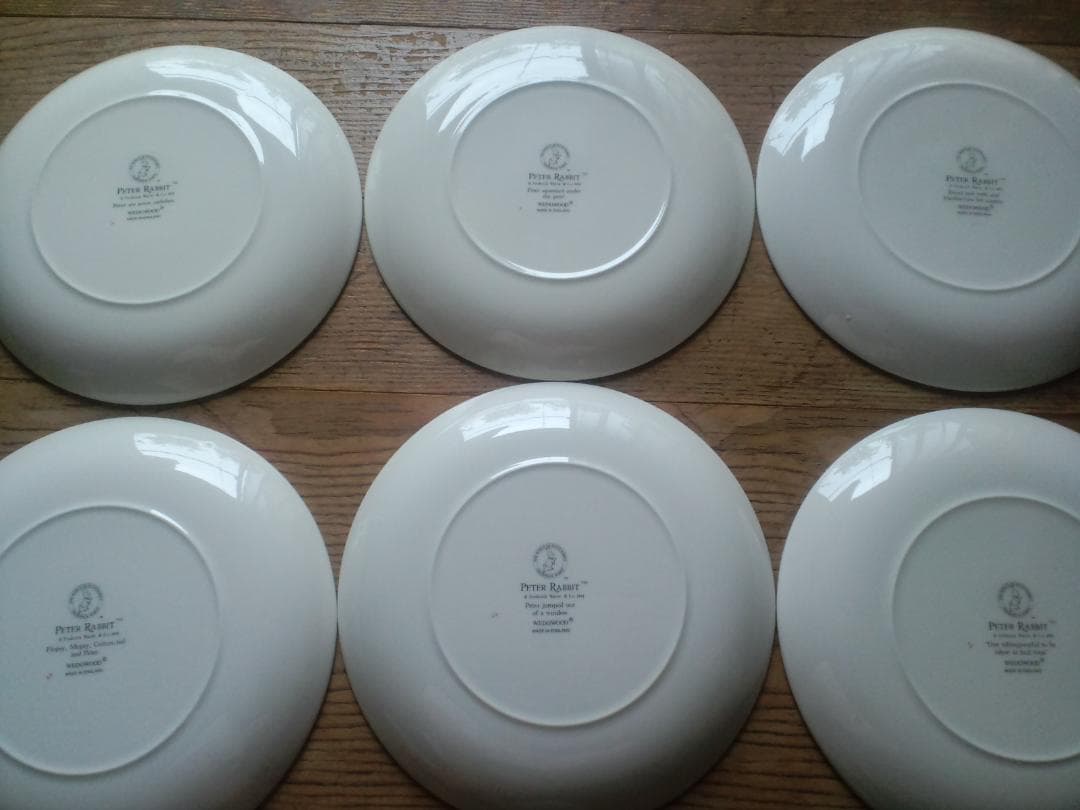 レア！未使用☆ウェッジウッド　ピーターラビット　プレート 6枚セット 　新刻印