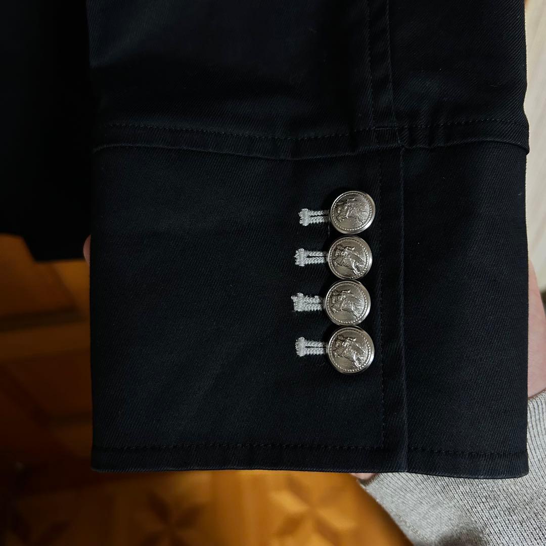 BURBERRY BLACK LABEL マリンコート M ブラック ロゴあり
