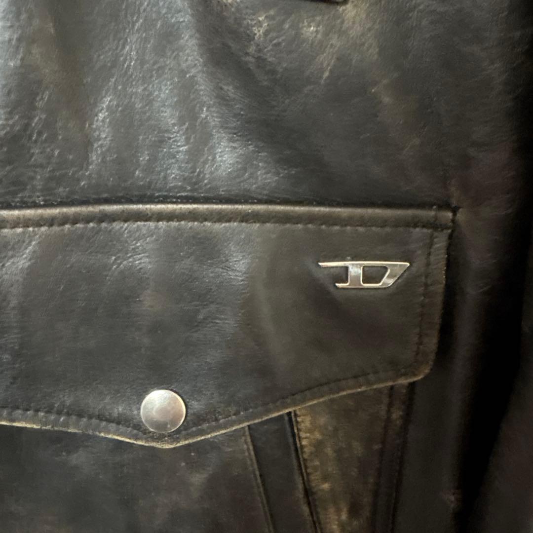 DIESEL レザージャケット ブラック　グレン　マーティンス