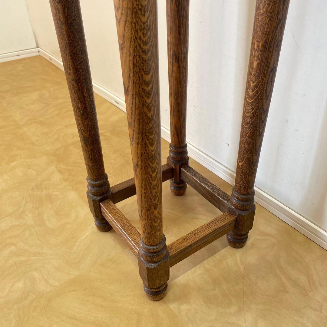 オーク材 フラワースタンド 花台 サイドテーブル コンソール アンティーク