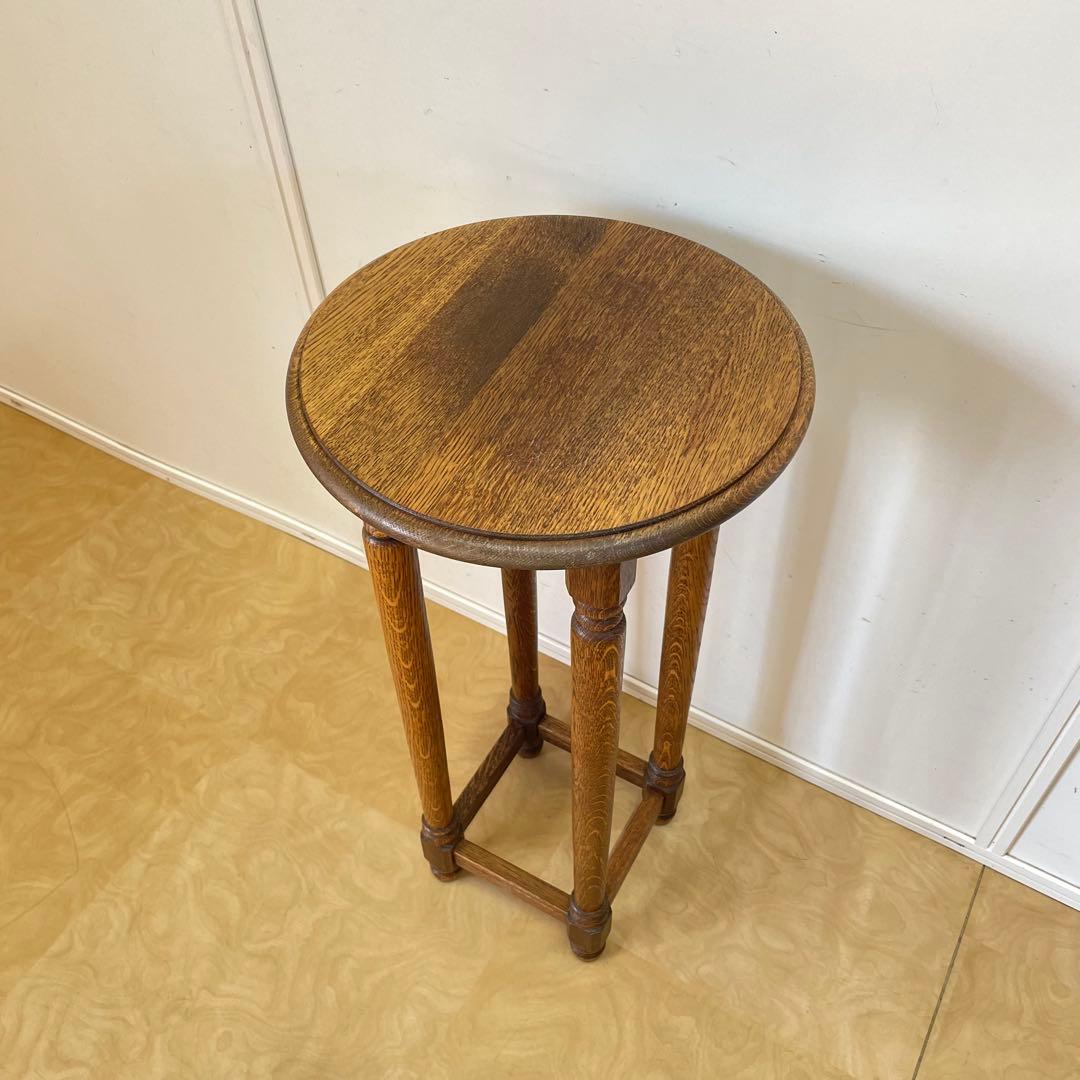 オーク材 フラワースタンド 花台 サイドテーブル コンソール アンティーク