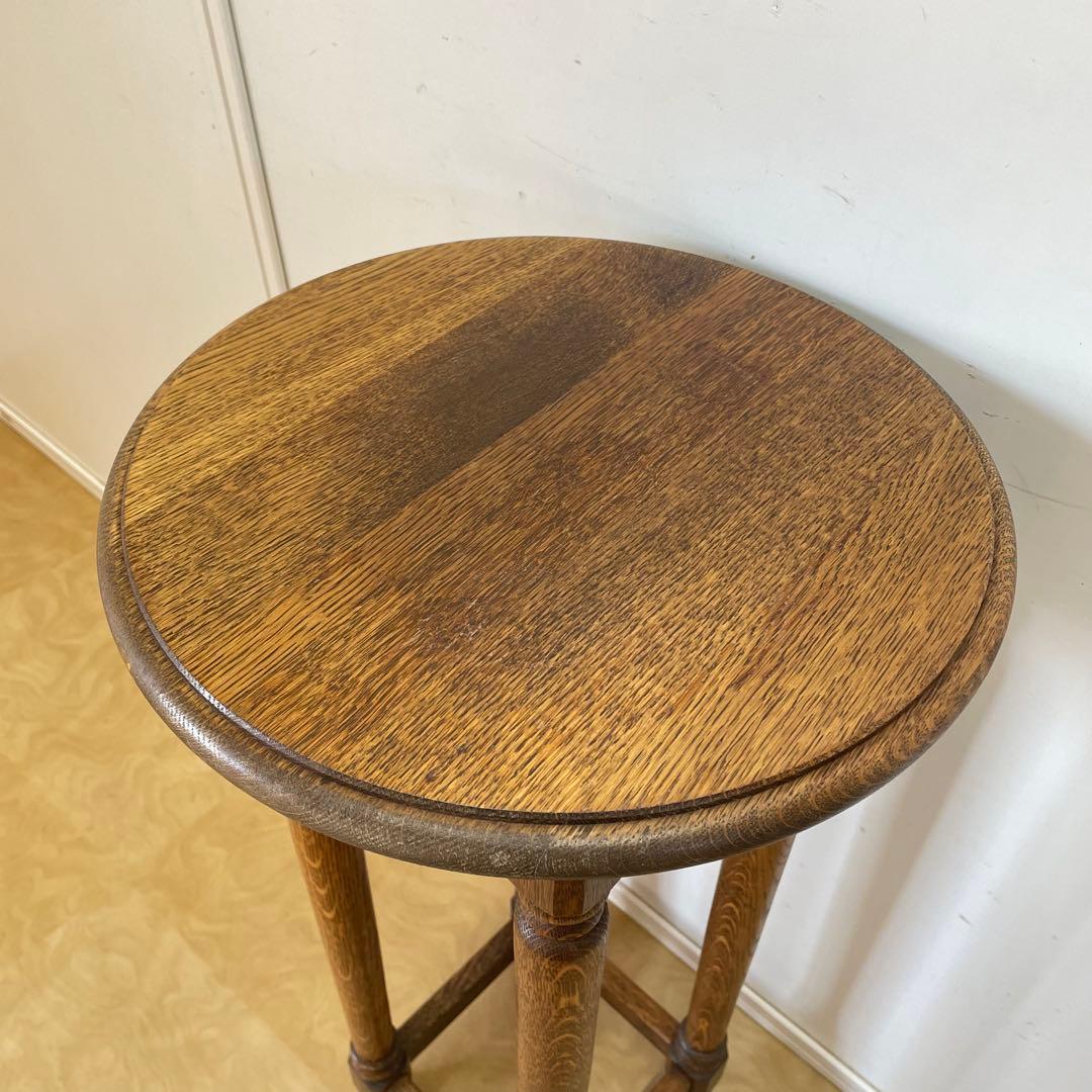 オーク材 フラワースタンド 花台 サイドテーブル コンソール アンティーク