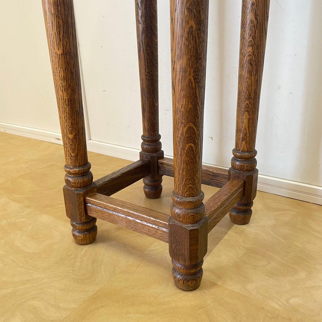 オーク材 フラワースタンド 花台 サイドテーブル コンソール アンティーク