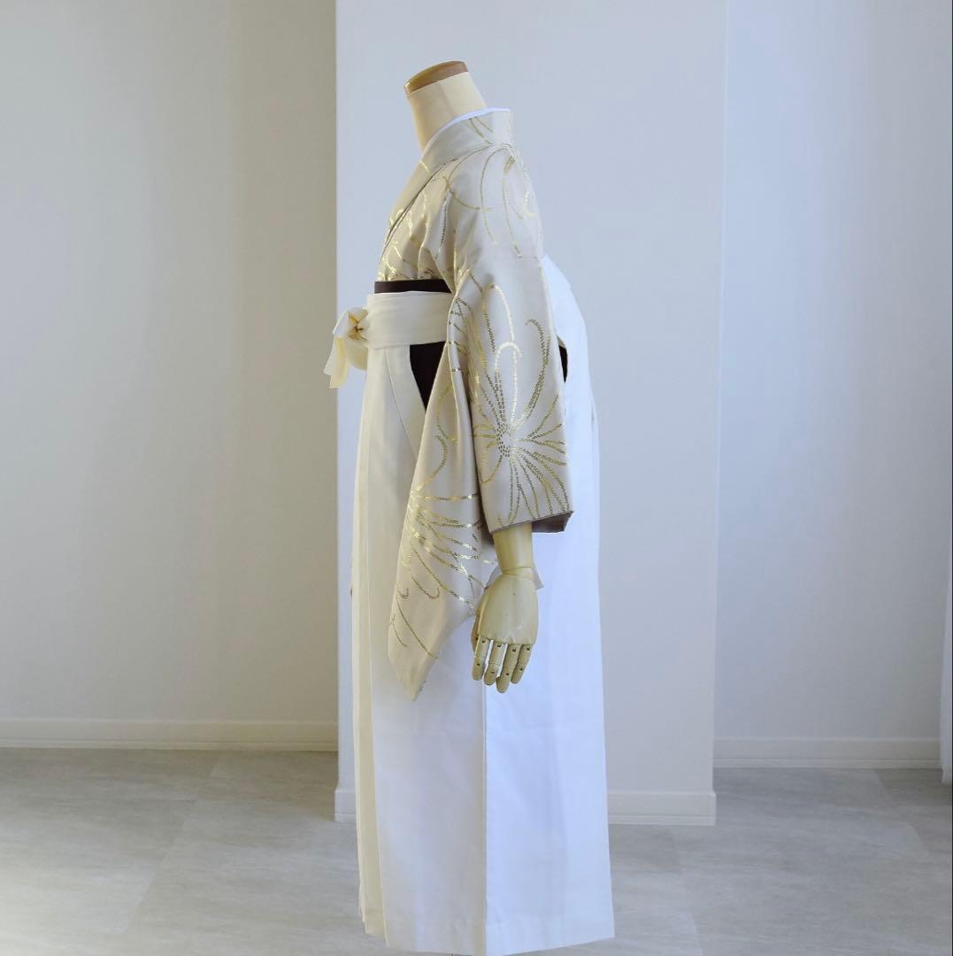 ヒ*リ様 着物・長襦袢 2点セット ベージュ金彩・糸菊