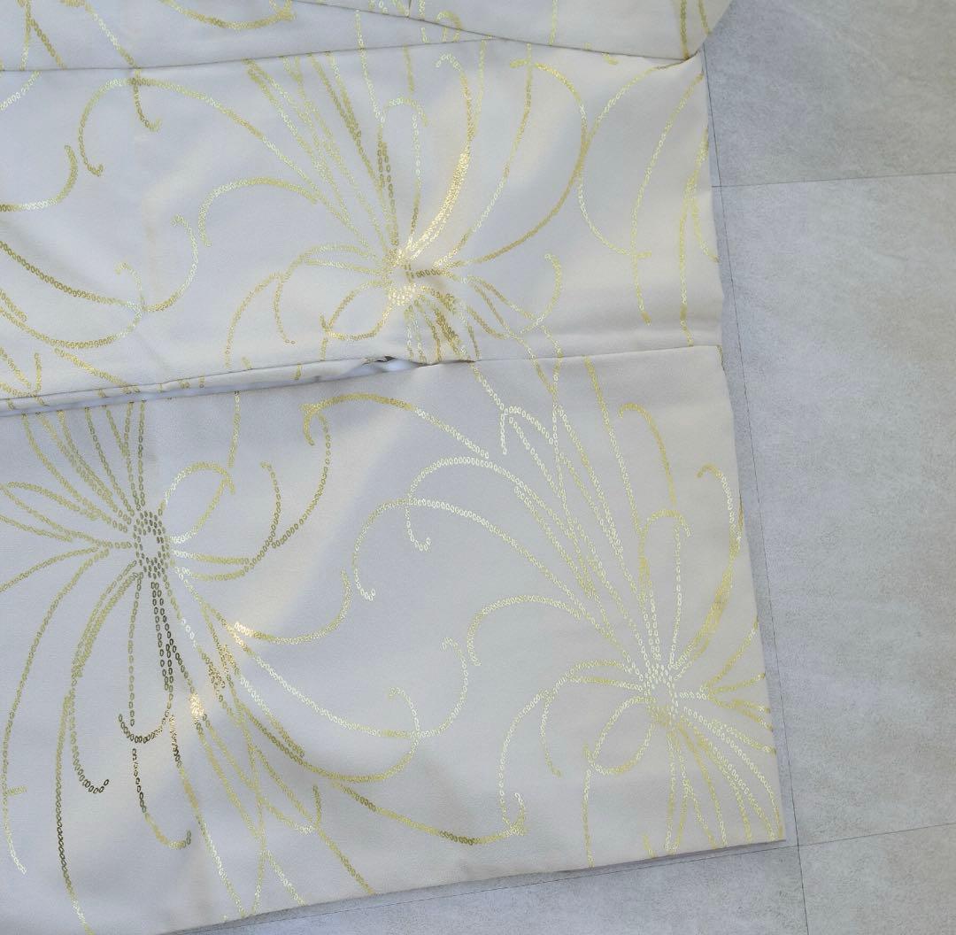 ヒ*リ様 着物・長襦袢 2点セット ベージュ金彩・糸菊