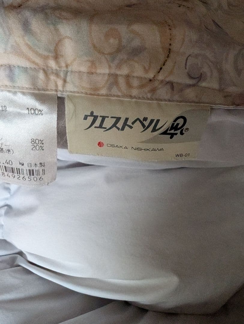 ウエストベリュ WB-01 羽毛布団 大阪西川 シングル