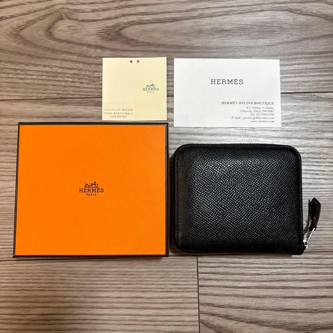 エルメス　シルクイン　コンパクト　黒　王者の虎