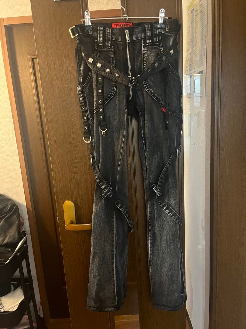 TRIPP nyc POWER BELT PANT グレー スキニーデニム