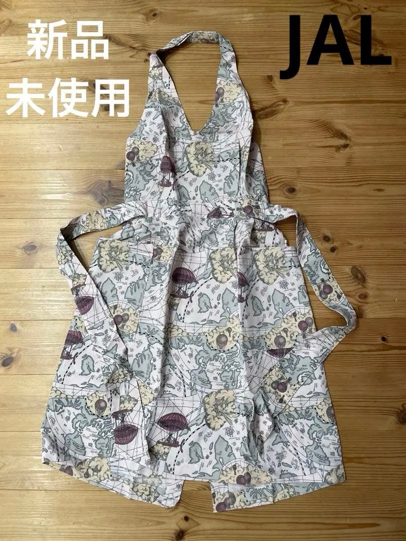 【希少】JAL. inaba Yoshie. 地図プリントエプロン