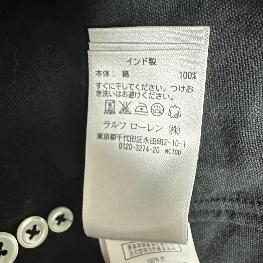 【超人気◎】RRL　長袖シャツ　オックスフォード　ブラック　美品　完売モデル◎