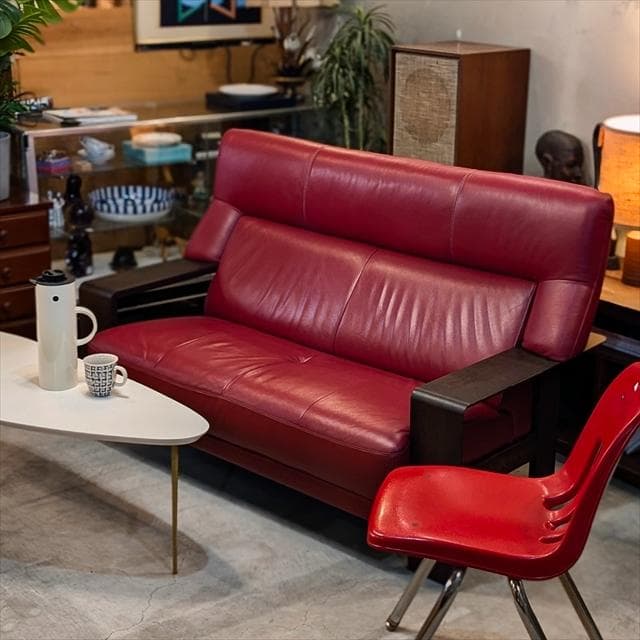 ciel様　カリモクチターノのダンテレザーアームソファ2シーター