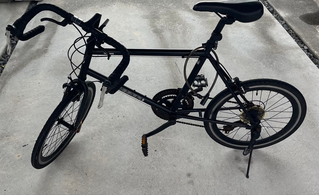 直接引き取り　ミニベロ ブラック ドロップハンドル　ロードバイク
