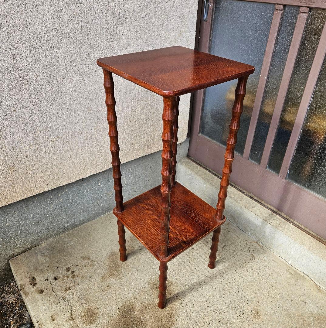 ジャパンヴィンテージ 木製の飾り台 花台 棚 オープンラック シェルフ