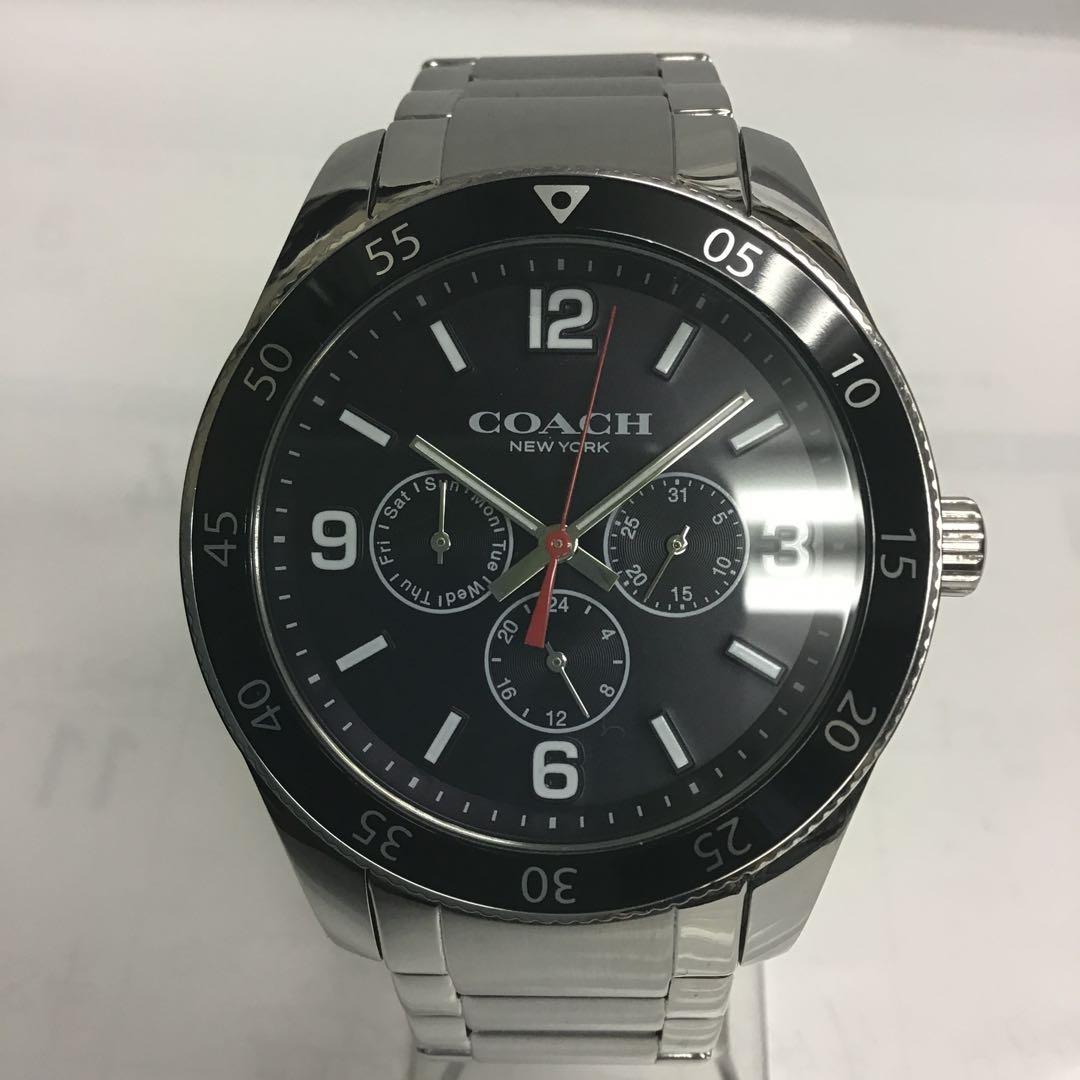 ❣️美品❣️COACH コーチ　箱無し説明書付き　メンズクォーツ腕時計 ブラック