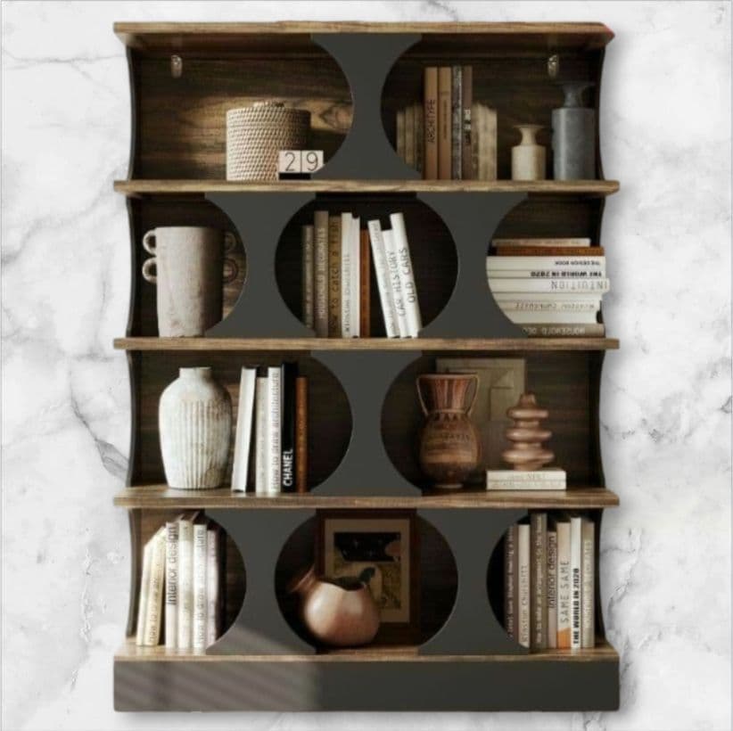 最終価格✨木製オープンラック 110×150 大容量4段収納棚 北欧風 組立式