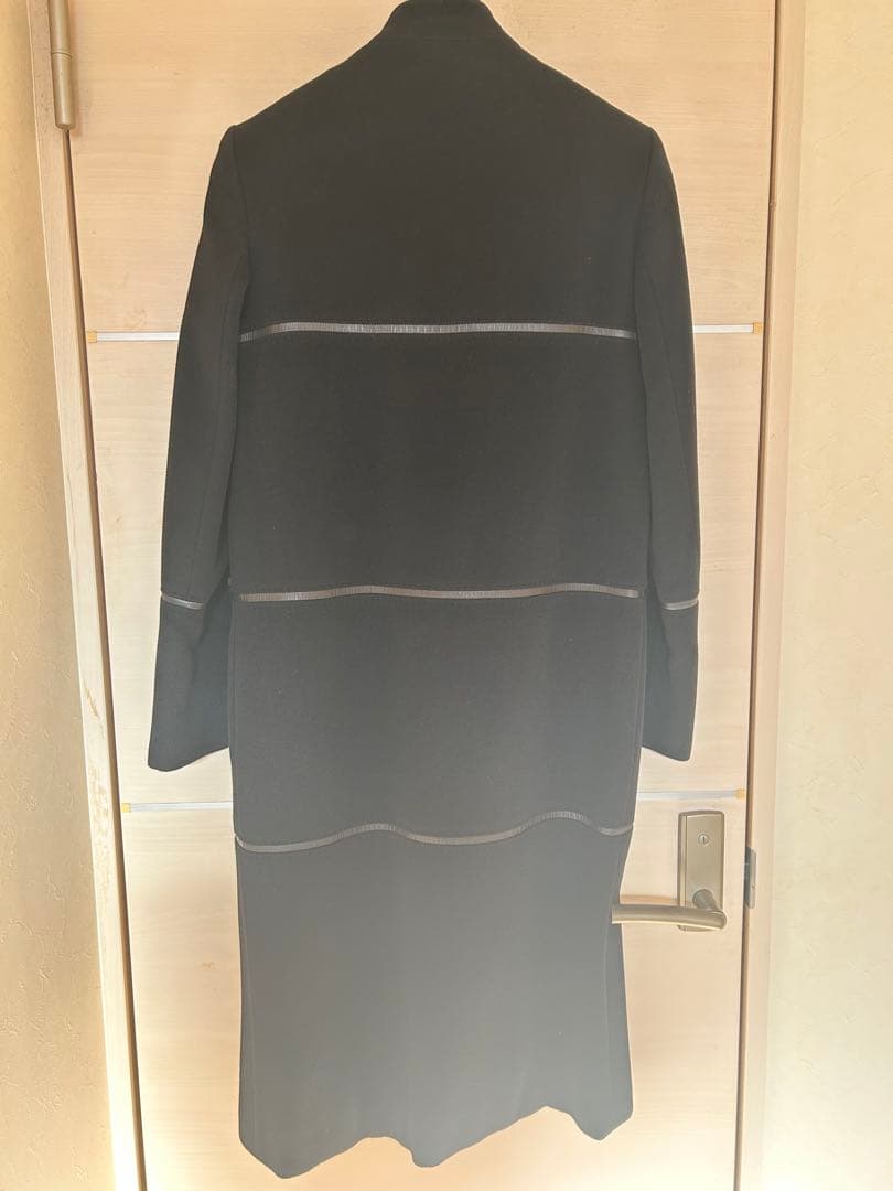 【美品】GUCCI グッチ　スタンドカラー　ロングコート　ウールカシミヤ黒