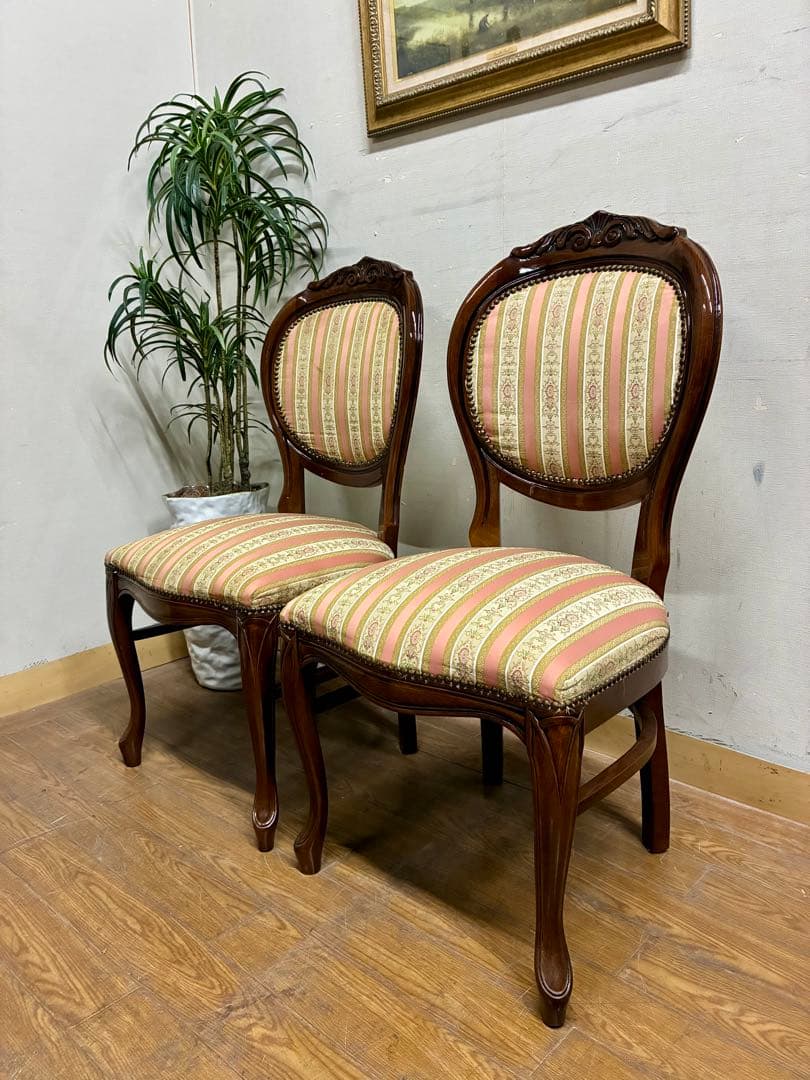 管466☆イタリア製☆アンティーク☆ヴェローナクラシック☆ダイニングチェア☆2脚