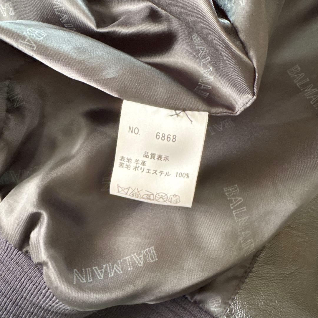 ☆希少XLサイズ☆BALMAIN バルマン シングルライダース リアルレザー