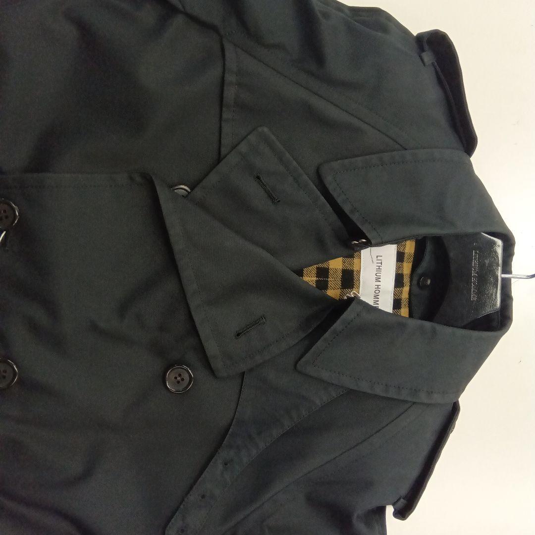 LITHIUM HOMME ブラック トレンチコート 44