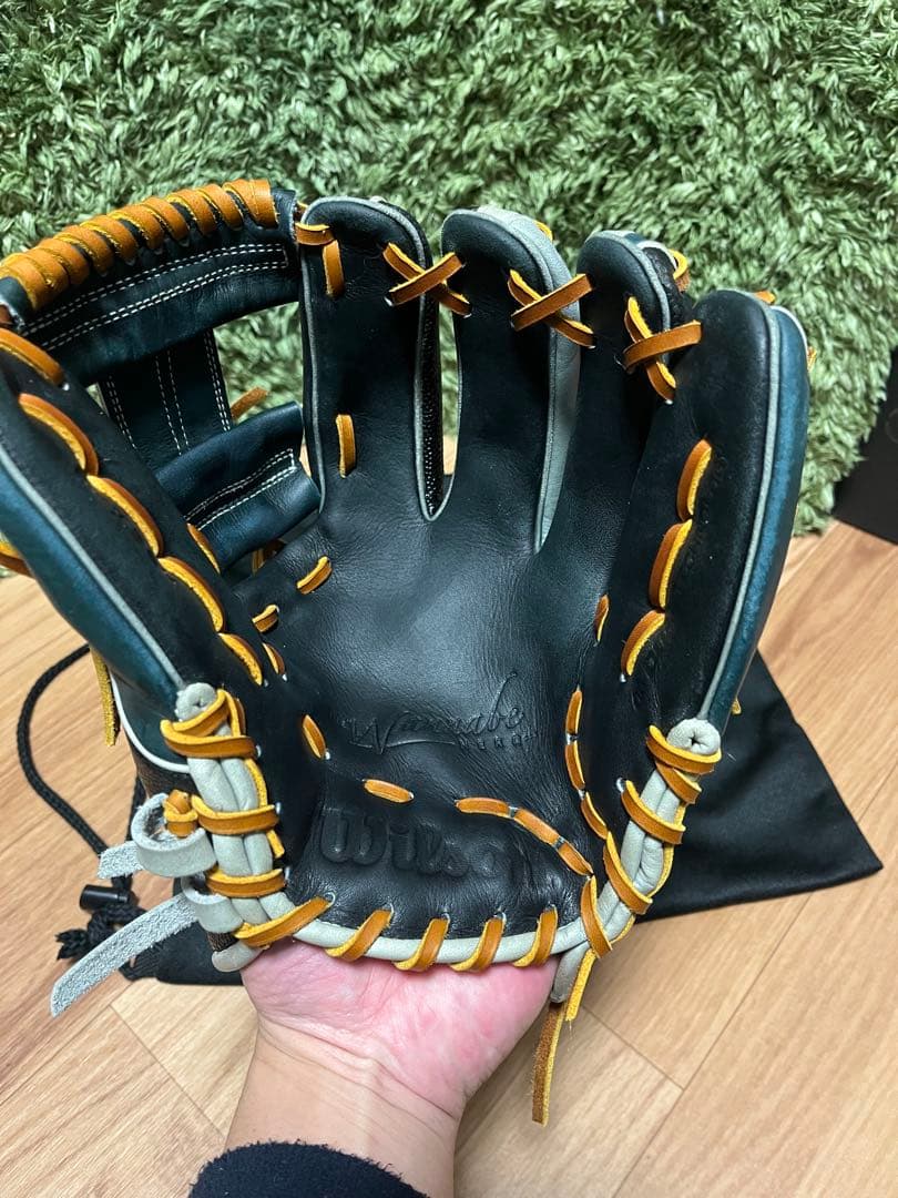ウィルソン ワナビーヒーローデュアル 軟式内野手用86型 ブラックSS×グリーン