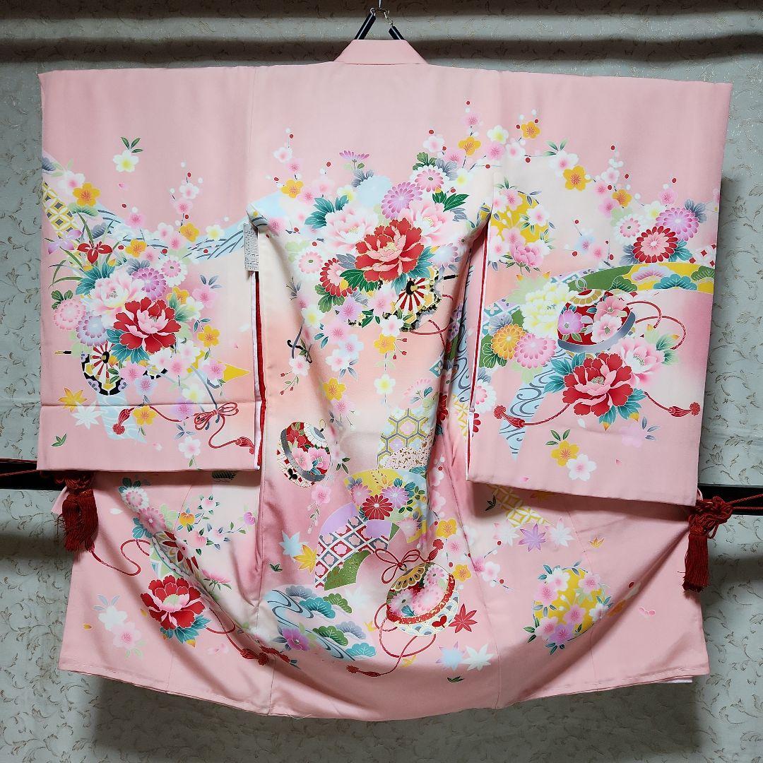 #152 ( 保管品 ) 正絹  女児  お宮参り 産着  きもの  加賀調