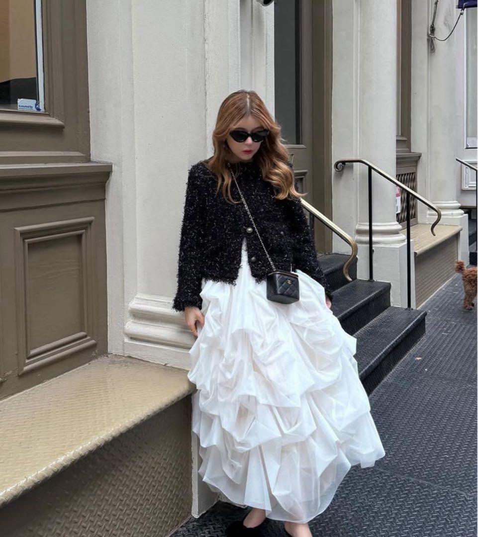the toe IRIS TULLE SKIRT ホワイト スカート WHT