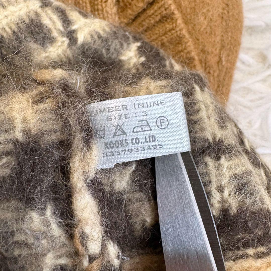 02AW ナンバーナイン カーディガン ジョージ期 アンゴラ エルボーパッチ 3