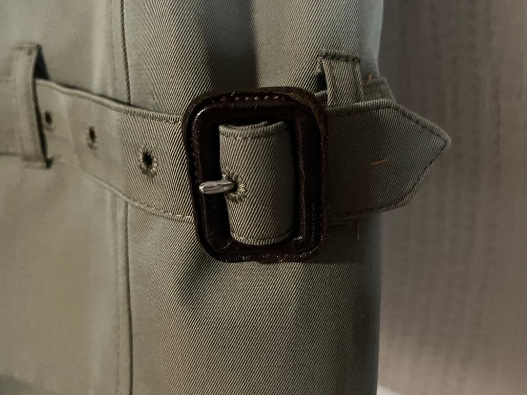 【美品】ロングトレンチコート　玉虫色　XL