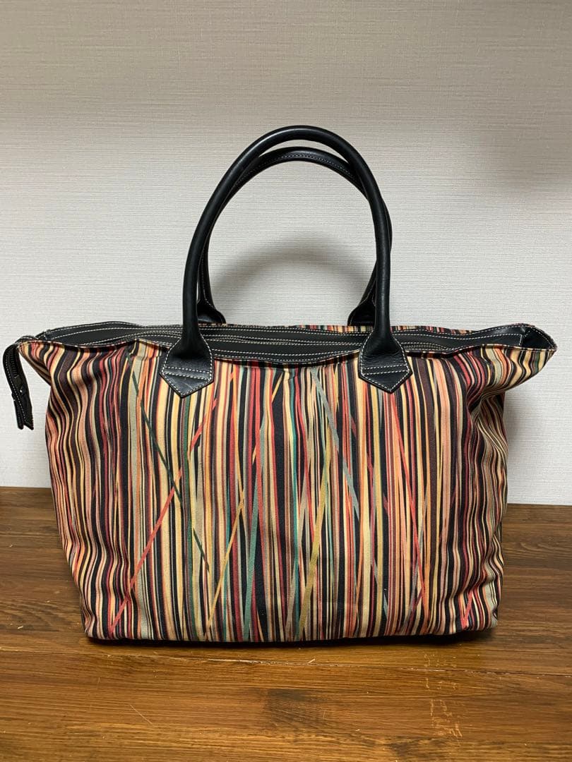 [PAUL SMITH] ヴィンテージマルチストライプ ラージトートバッグ