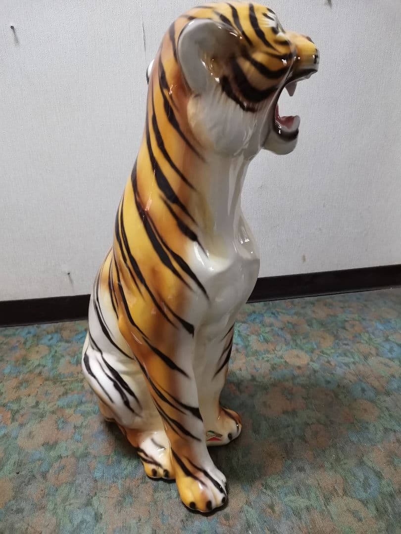 Ceramiche Ronzanイタリア製セラミックタイガー小 置物☆大幅値下げ