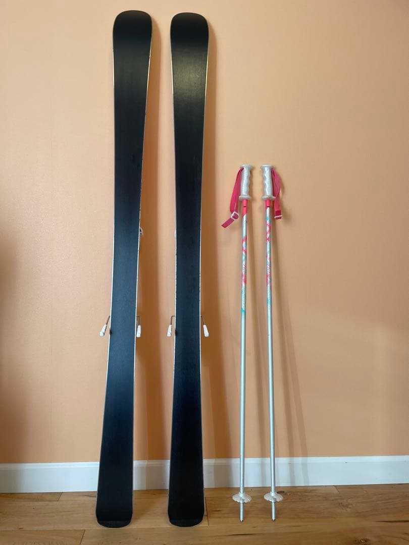 スキー板 エランELAN 140cm ストック 95cmセット 子ども用