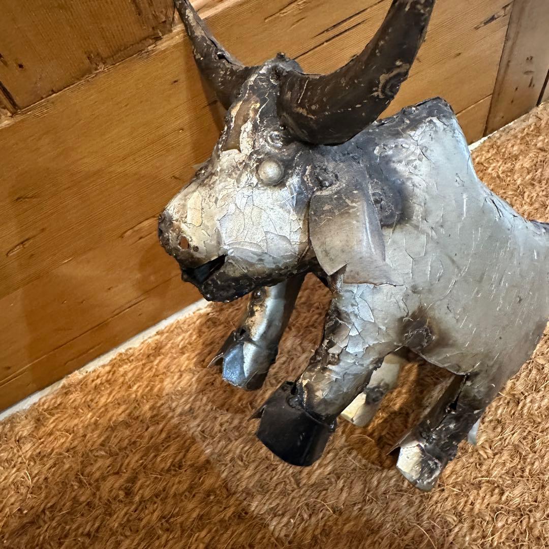 複数購入割引⭕️ バッファロー　アイアン製　置物　とても味のある作品です