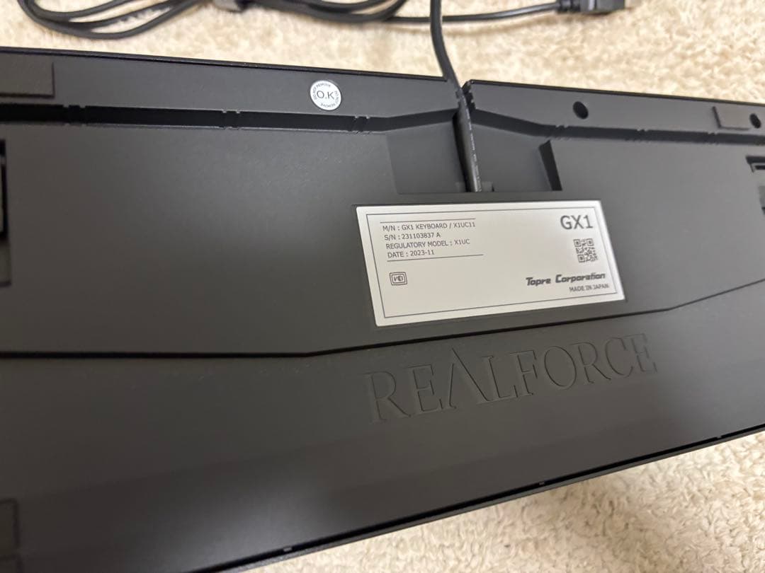 REALFORCE GX1 KEYBOARD / 日本語配列　45g
