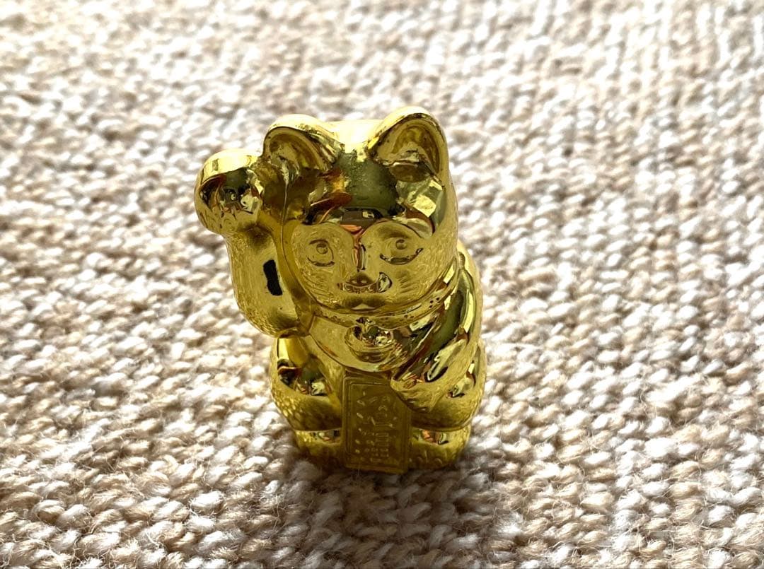 金運招き猫ゴールド（記憶情報封印） オーロラ 縁起物 宝くじ 運気上昇