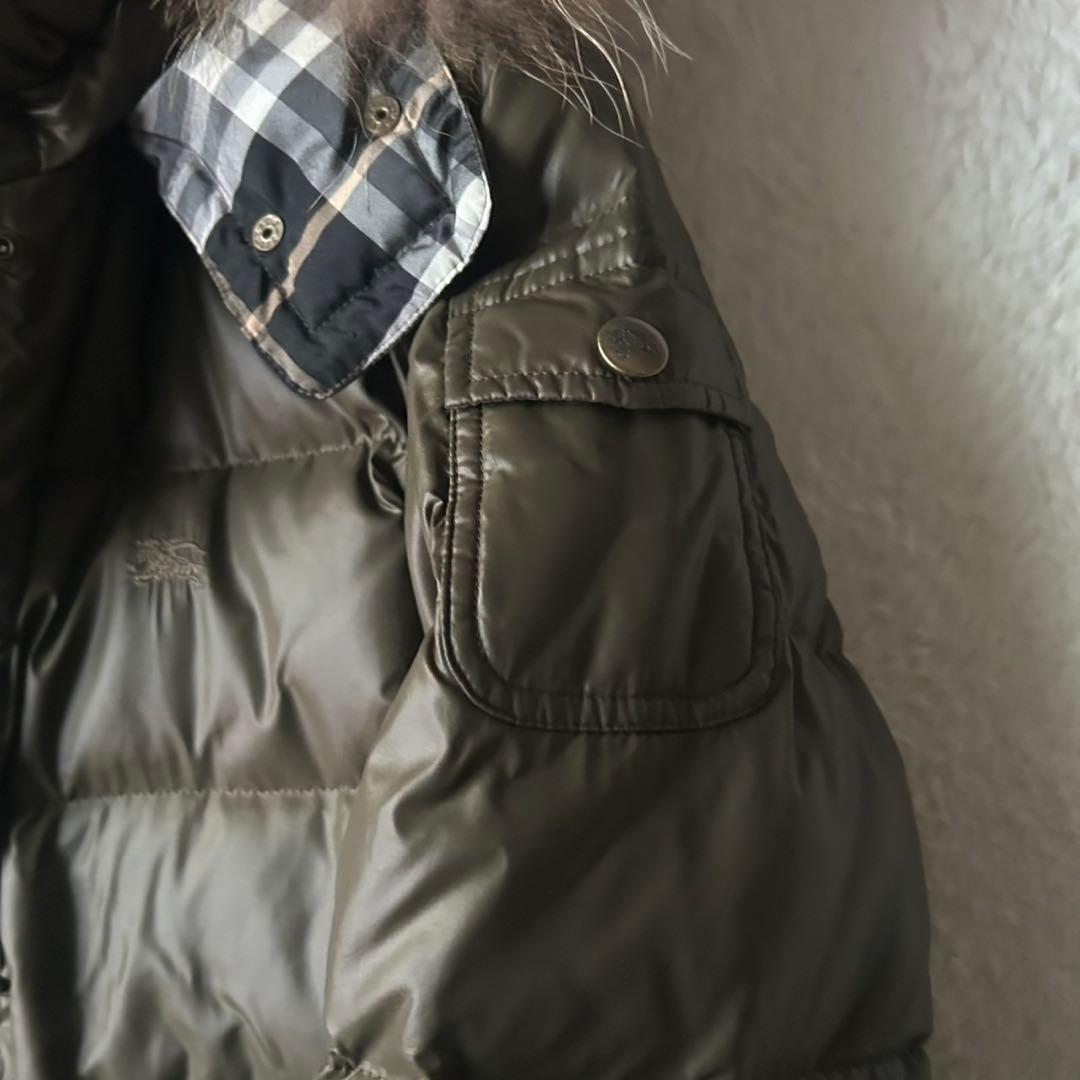バーバリーブルーレーベル ダウン 3way ホースロゴ タヌキファー 40