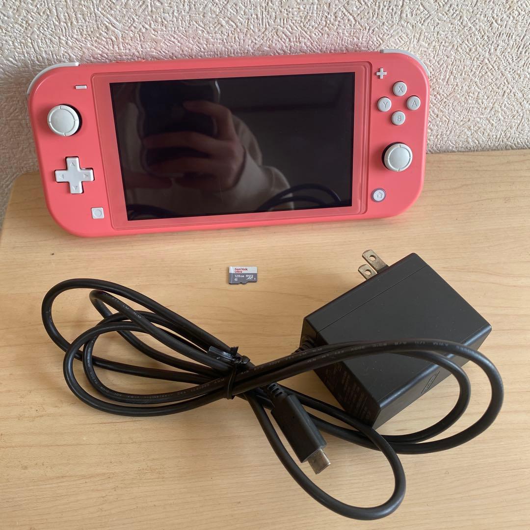Nintendo Switch Lite ピンク 充電器 SDカード セット