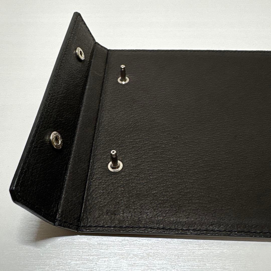 k*u様 オールレザー スナップパッド A5 クロスグレインレザー Black