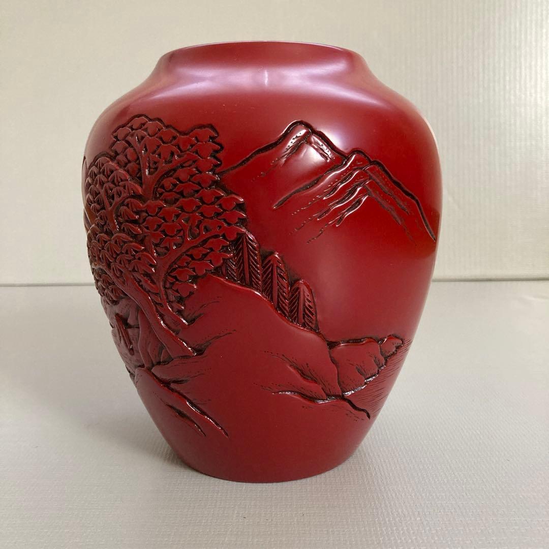 花器　村上木彫堆朱