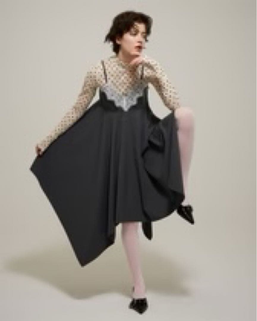 トップス POPPY DOT LACE SEE-THROUGH TOP