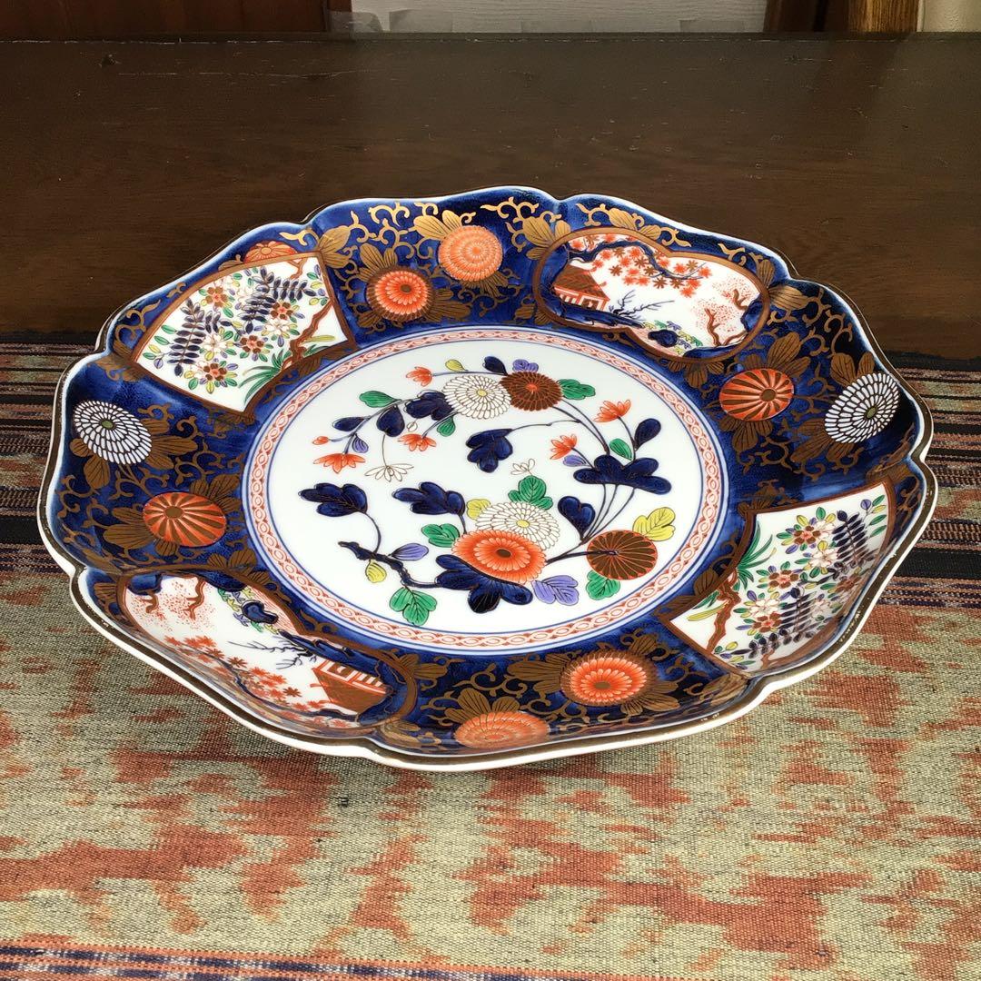 『未使用・痛み品』　其泉　『琳派古伊万里　盛皿・中』　大皿　32cm